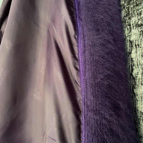 Women Sweater Cardigan long Purple Angora 80% - Picture 4 of 7